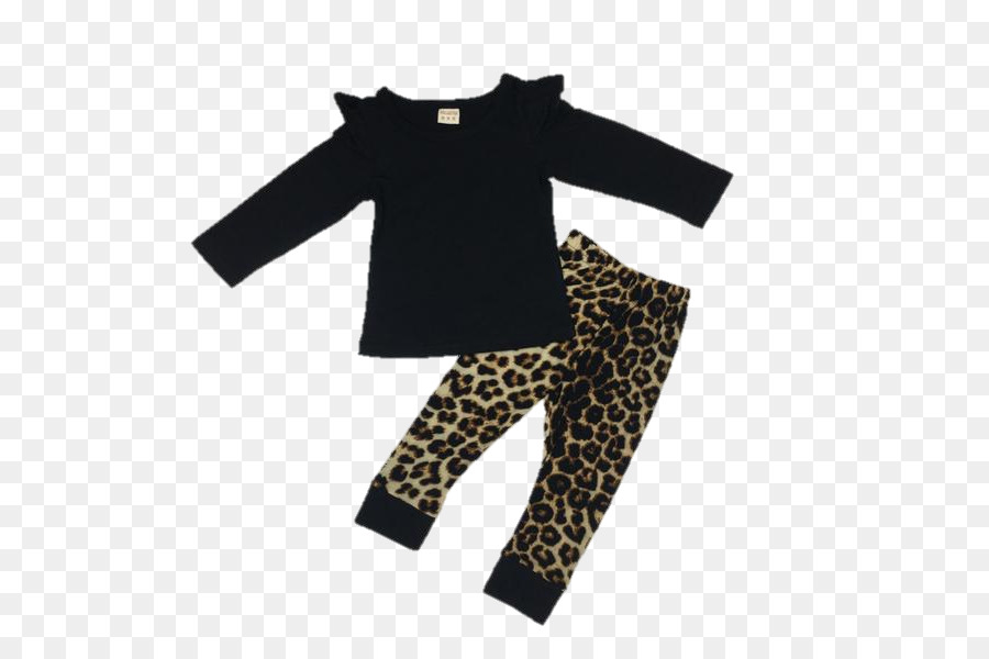 Langarm T shirt Kleidung Kind - Leopard Print