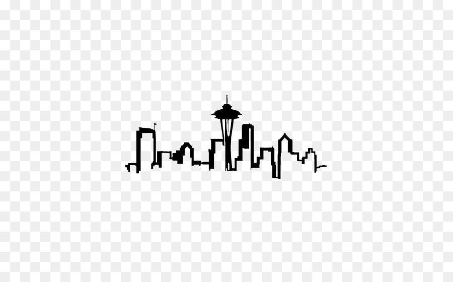 Seattle Skyline Silhouette Zeichnen - Silhouette