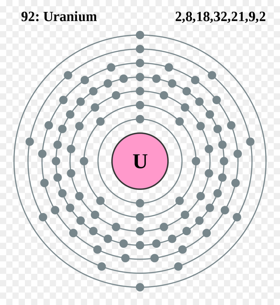 Atomo di Lewis struttura di Bohr modello di uranio Impoverito Diagramma - simbolo