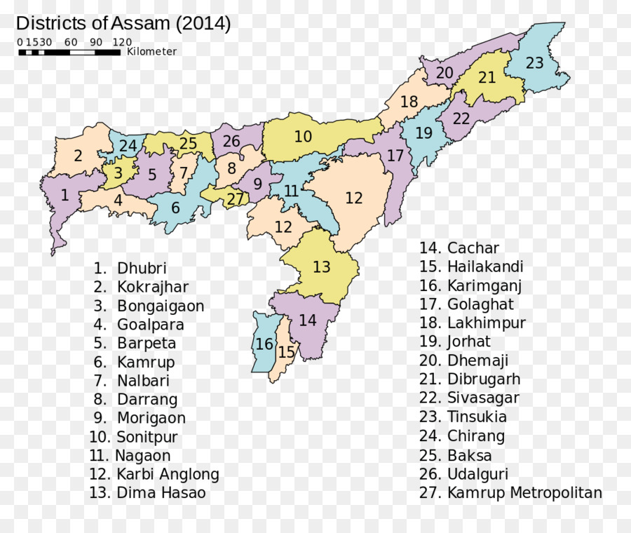 Baksa quận Silchar Jorhat bang assam Sibsagar quận - bản đồ