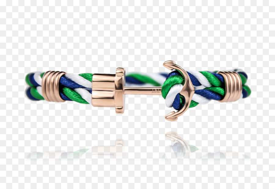 Armband Anker Gold Seil Grün - Anker material