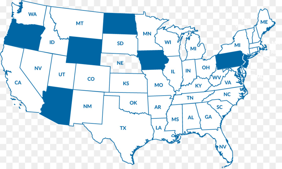 USA Leere Karte - Vereinigte Staaten