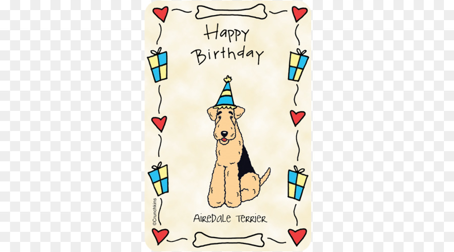 Bassotto Saluto & Carte di Nota torta di Compleanno Rough Collie - Airedale Terrier