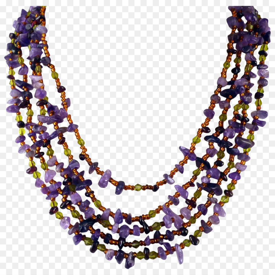 Amethyst Halskette Lila Perlen-Claude Monet - Halskette
