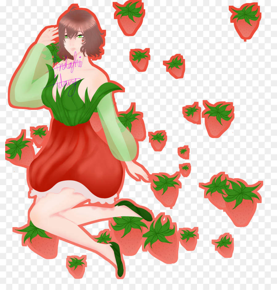 Erdbeerweihnachtsverzierung ClipArt - Erdbeere