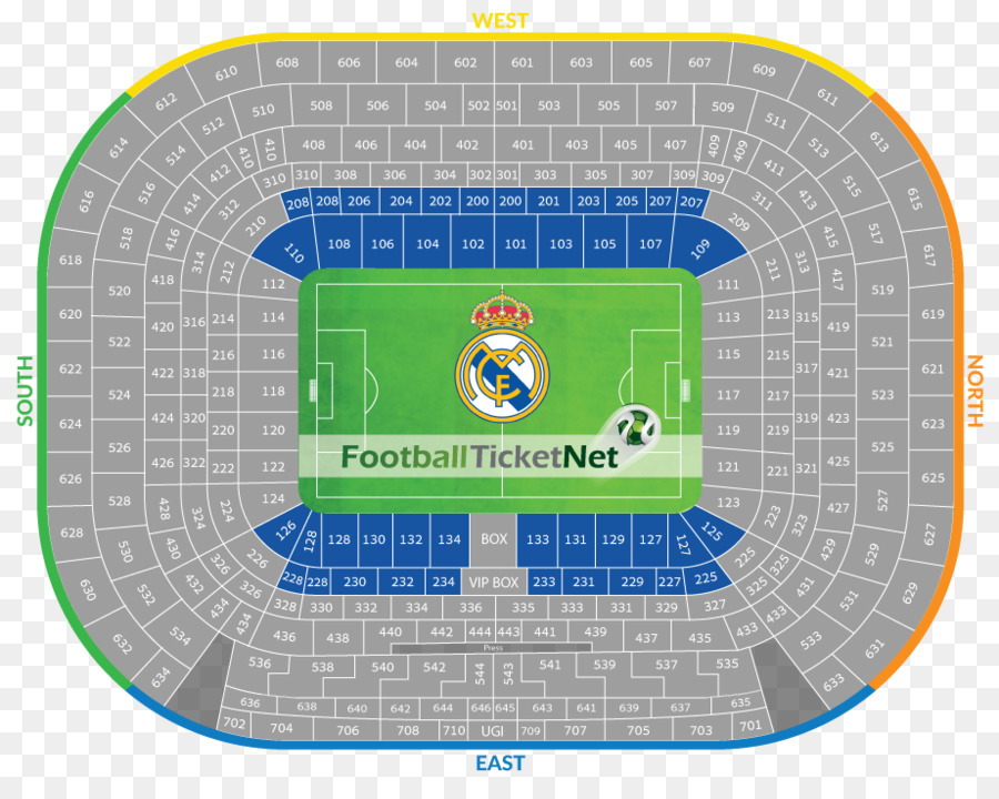 Stadio Di Gioco Del Real Madrid C. F. Arena Materiale - piano di posti a sedere