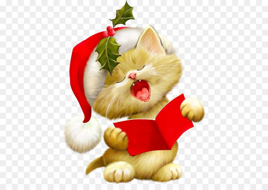 Kitten in Santa Claus, Katze, Weihnachten, Clip-art - Kätzchen