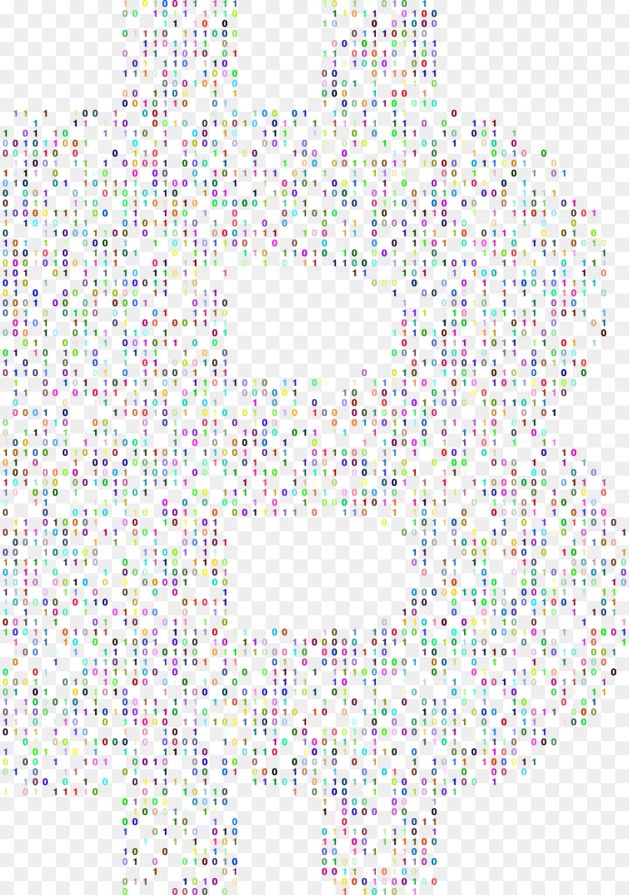 Icone del Computer dell'Uomo Vitruviano numero Binario Modello - Frattale
