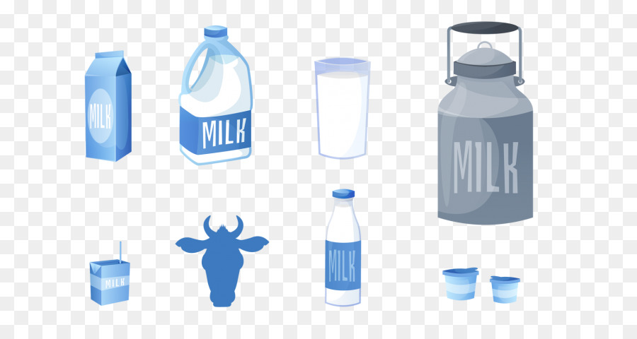 Bottiglie di acqua di Graphic design - Il Contenitore Del Latte