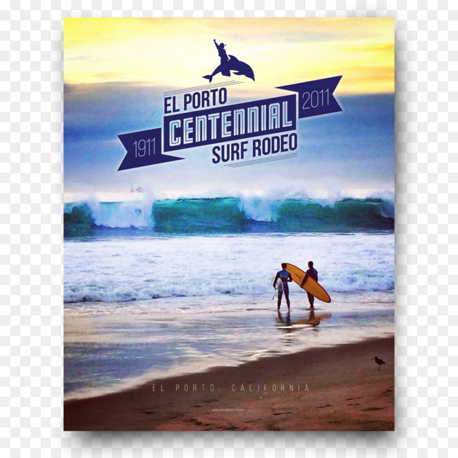 Surf-Rodeo El Porto-Film-Plakat-Werbung - Aquarell Surfbrett