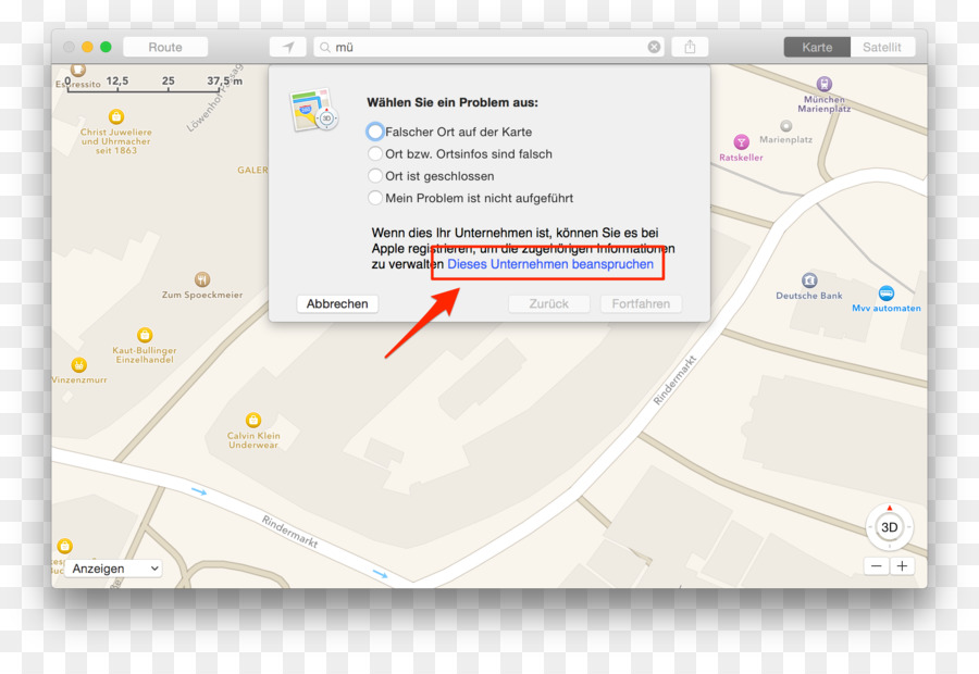 Screenshot Linie Material Marke Schriftart - Apple Maps