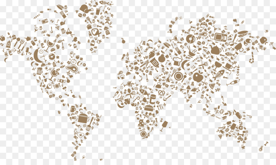 Cibo mappa del Mondo Royalty-free Clip art - mappa del mondo