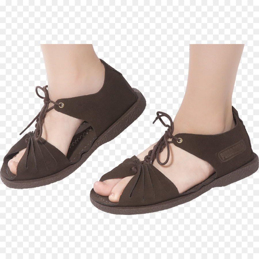 Sandalo Scarpa Stivale In Pelle Marrone - Sandalo