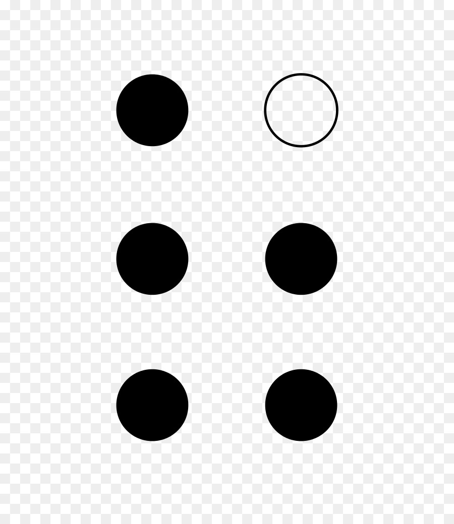 Braille Patterns-Zeichen Unicode-Zeichen - schwarz polka dot