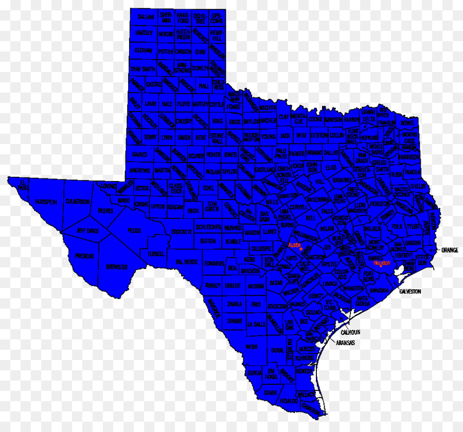 Texas Tech University Pistole Rosso-Mappa - Contea di Bexar