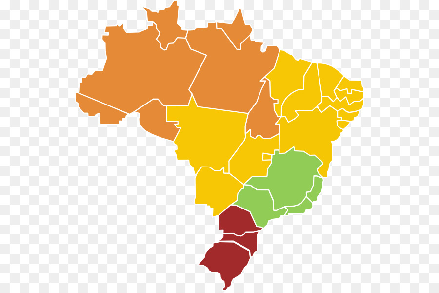 Brasilien Vektor Karte clipart - Anzeigen