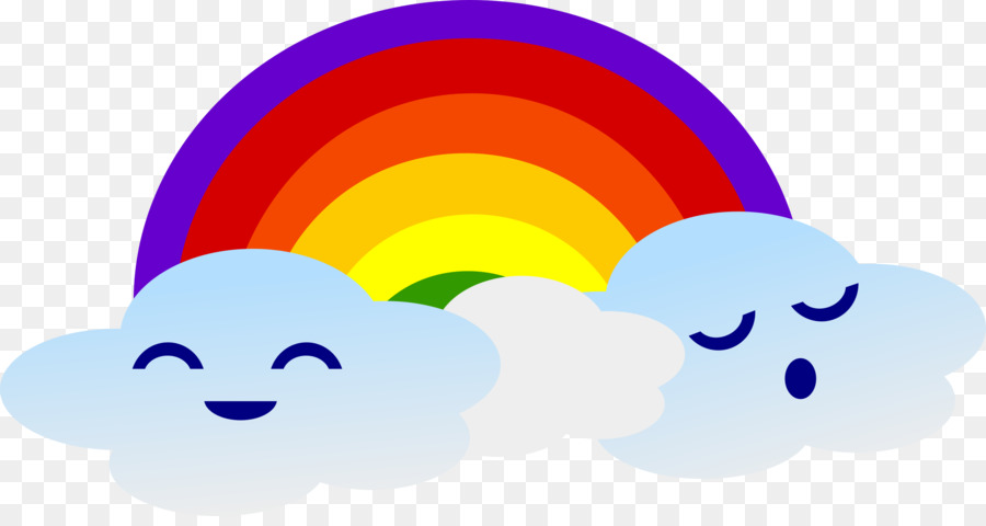 Rainbow Cloud Wetter Clip art - Regenbogen