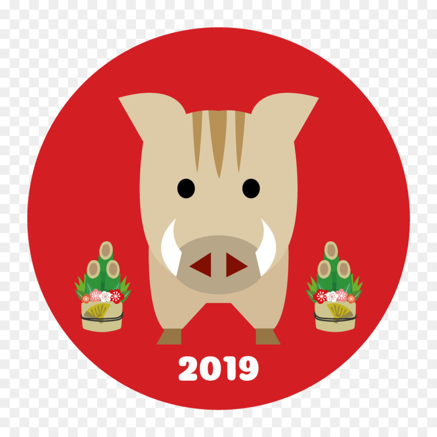 Wildschwein-Neues Jahr-Karte-Schwein-0 - Eber