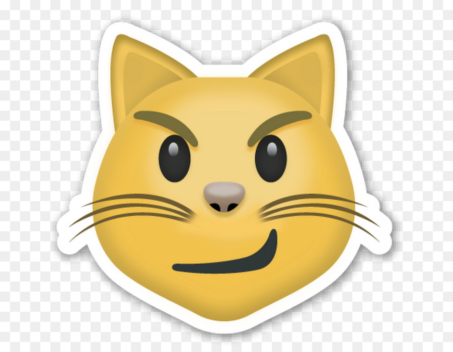 Gatto Emoji Adesivo Sorridere Il Cuore - gatto