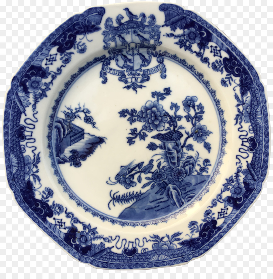 Teller Blaue und weiße Keramik-Keramik-Soft-paste Porzellan - Chinese export Porzellan