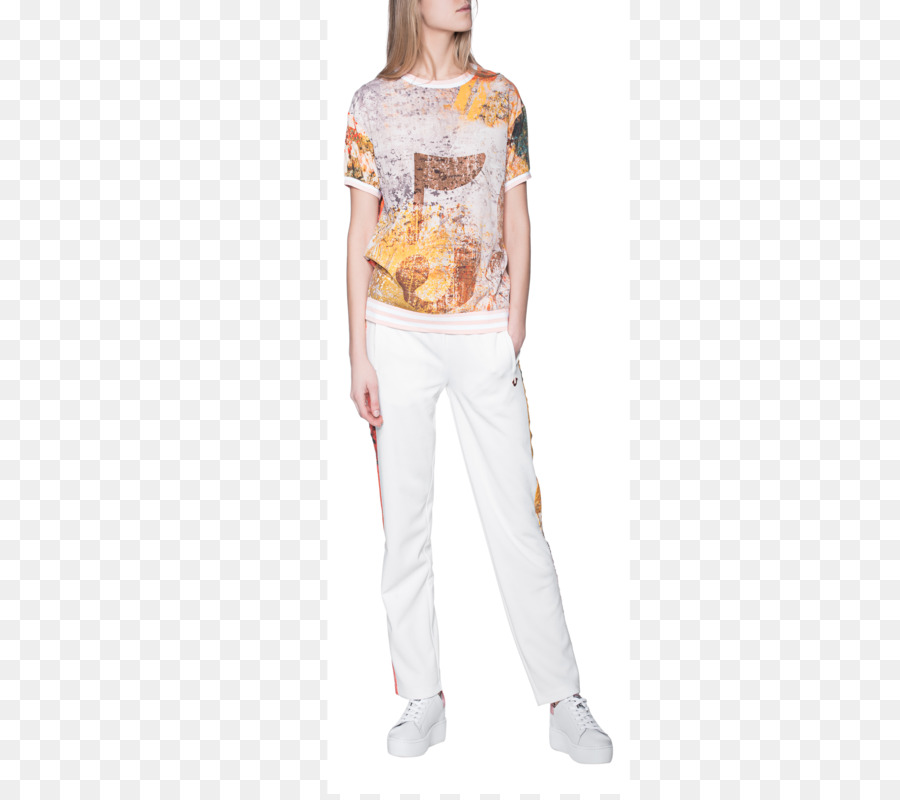 T shirt Maniche con Spalle Jeans - Maglietta