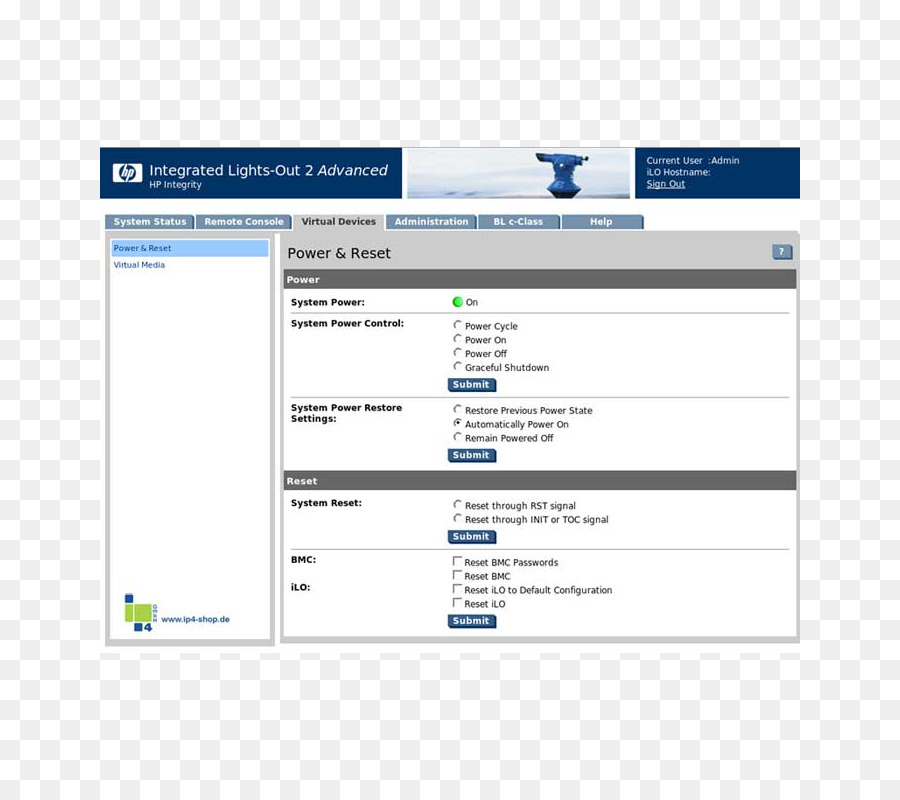 Pagina Web di Hewlett-Packard Computer programma Screenshot - Cpu 4core