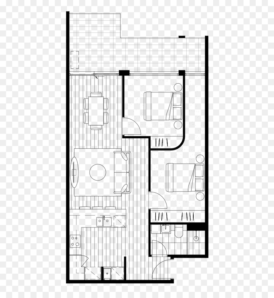 Grundriss Haus Architektur Loft-Schlafzimmer - Haus