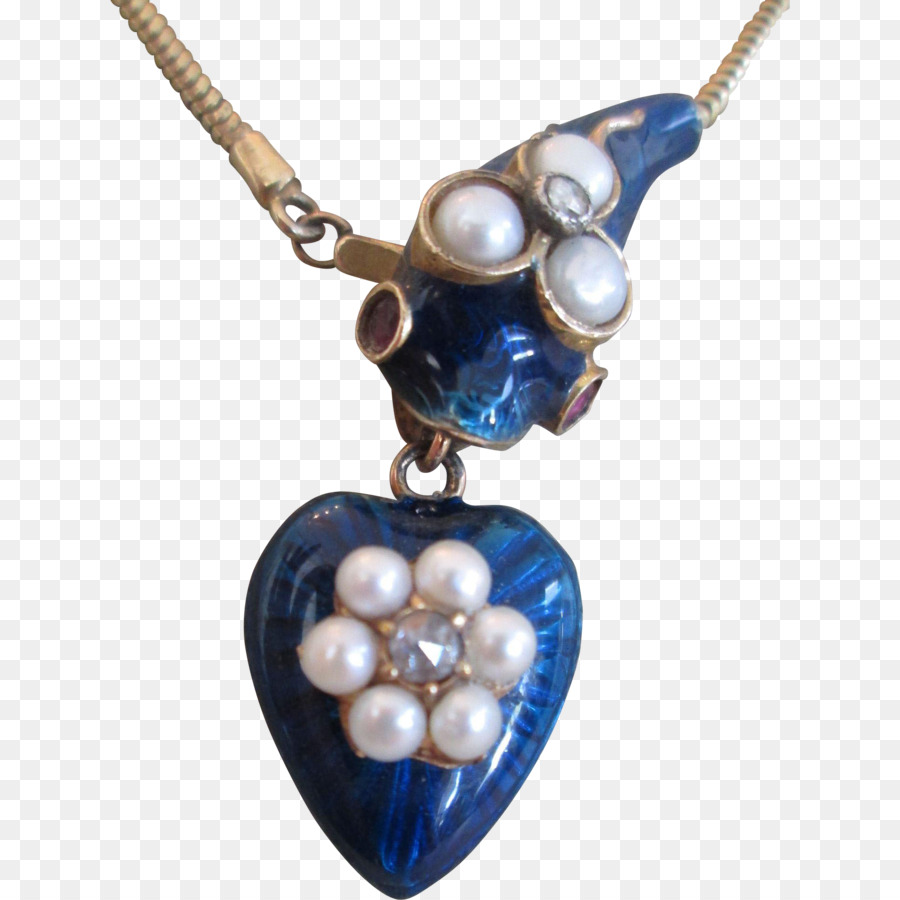 Perla Ciondolo blu Cobalto Collana del Branello - collana