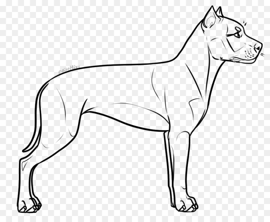 Hund der Rasse American Staffordshire Terrier Line art Staffordshire Bull Terrier - American Staffordshire Terrier