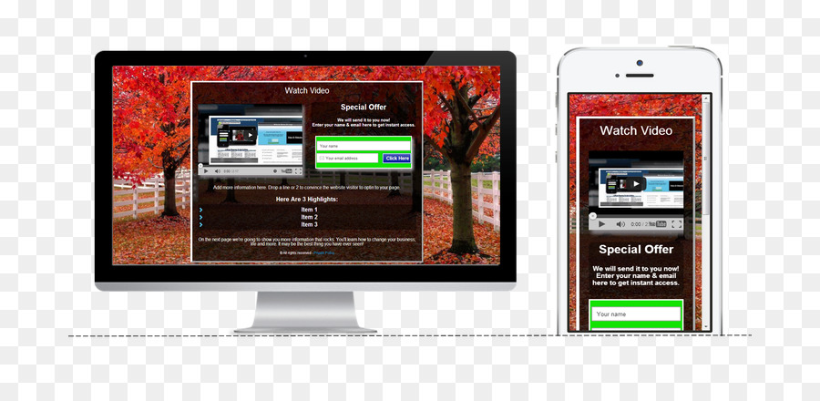 Squeeze-Seite Responsive web-design, Landing-page-Digital-Agentur - Mobile Marketing