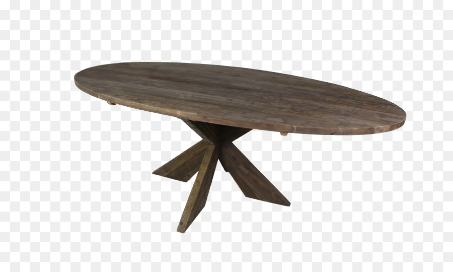 Tisch Oval Holz Fußstütze Aus Metall - Tabelle
