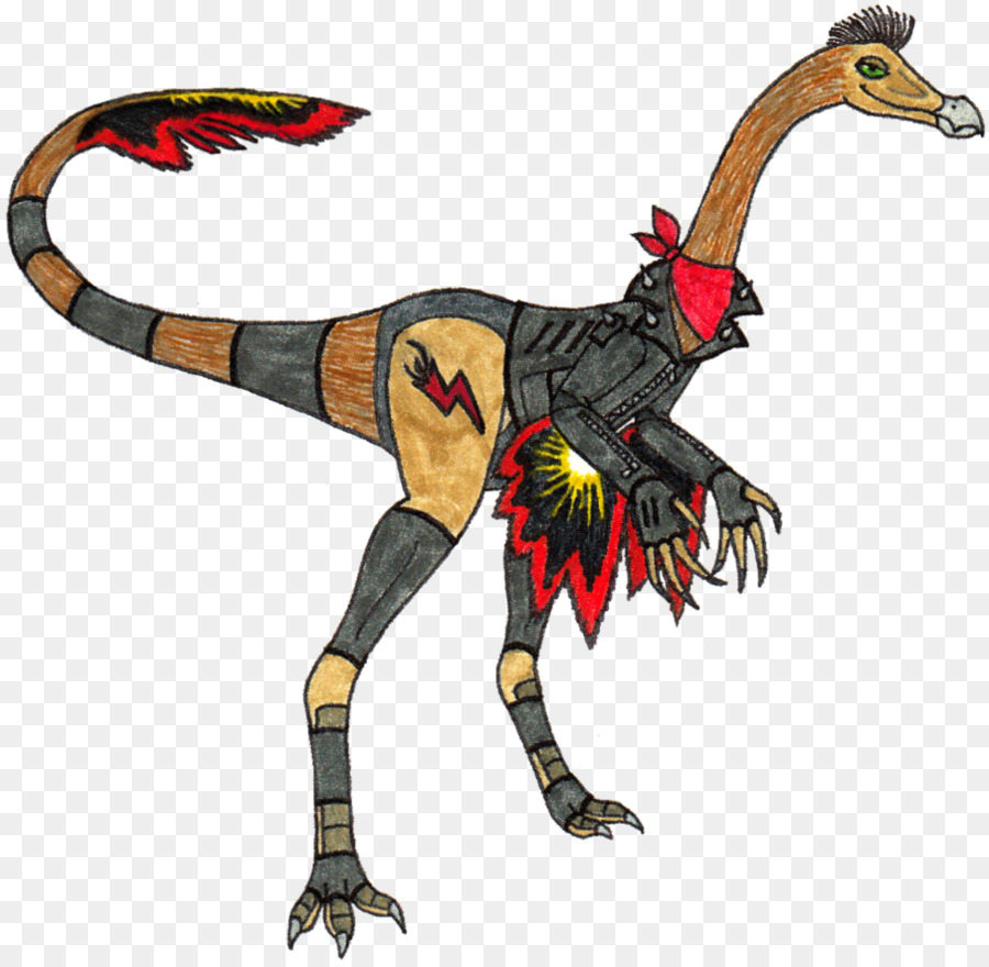 Velociraptor-Fiction-Charakter - struthiomimus