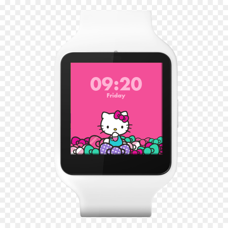 Hello Kitty-Sitz Katze - Uhr-Gesicht LG G Watch Apple Watch Android - Muji