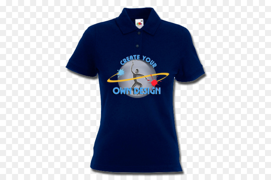T-shirt Polo-shirt-Ärmel-Kobalt blau - Rollkragen