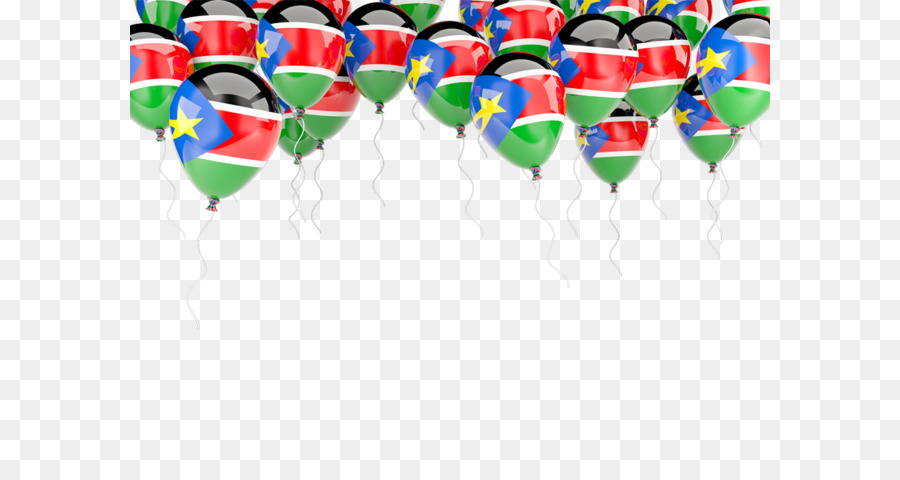 Palloncino Cuore - Bandiera del Sud Sudan