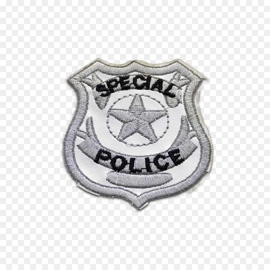 Gestickte patch-Polizei-Logo-Abzeichen Silber - Polizei