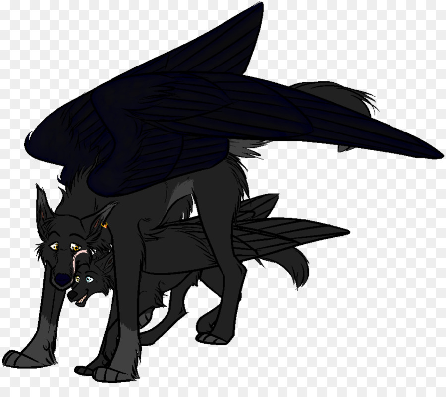 Cavallo del Drago Carnivora cartone Animato Nero M - cavallo