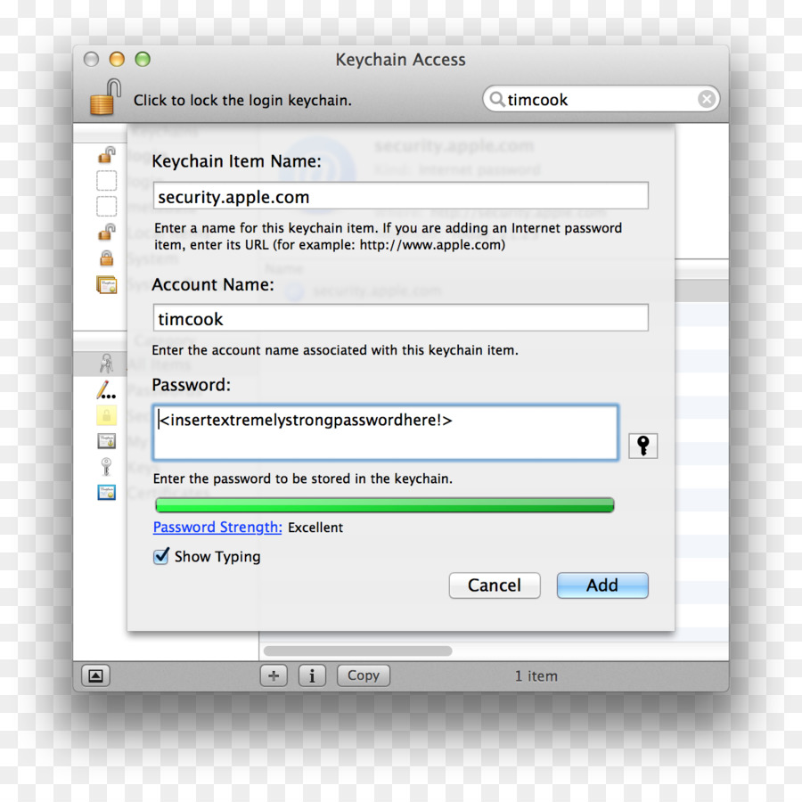 Computer-Programm Keychain Access Betriebssysteme macOS - Gepostet schreiben