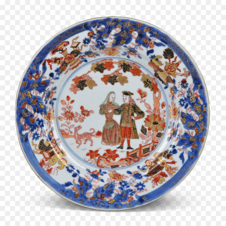 Piastra di Blu e di bianco, ceramica di Imari ware Ceramica export Cinese in porcellana - piastra