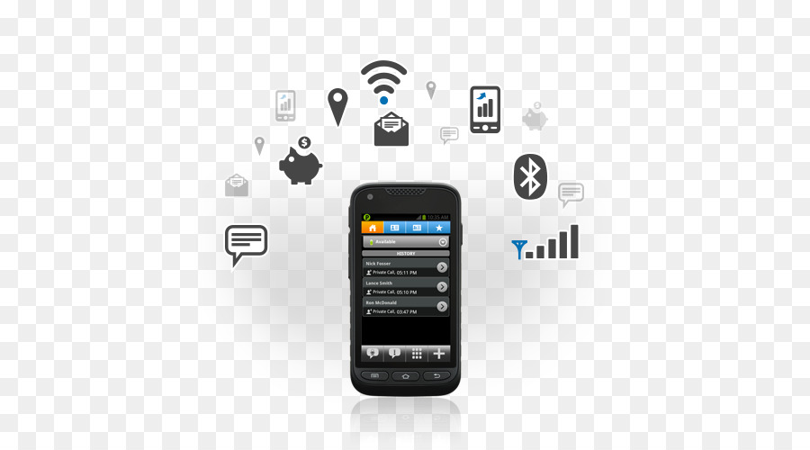 Smartphone telefono di Push-to-talk Telefoni Cellulari di Comunicazione - Vettore Low cost