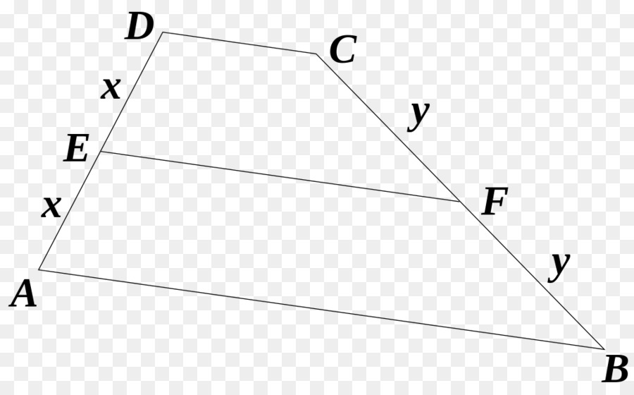 Il triangolo medio Linea Trapezoid Line segmento - triangolo