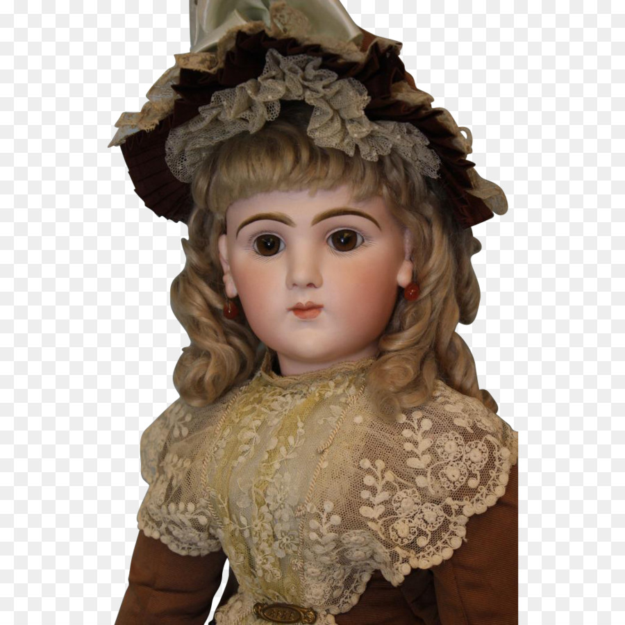 Braune Haare Puppe aus der Jahrhundertwende Antiquitäten - Puppe