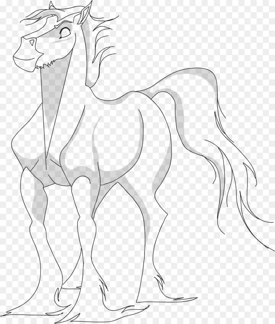 Clydesdale horse Mustang Pony Linea di Disegno di arte - mustang
