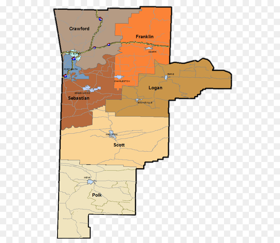 Western Ar Pianificazione & Dev Distretto Di Van Buren Sistema Di Informazione Geografica Mappa - mappa