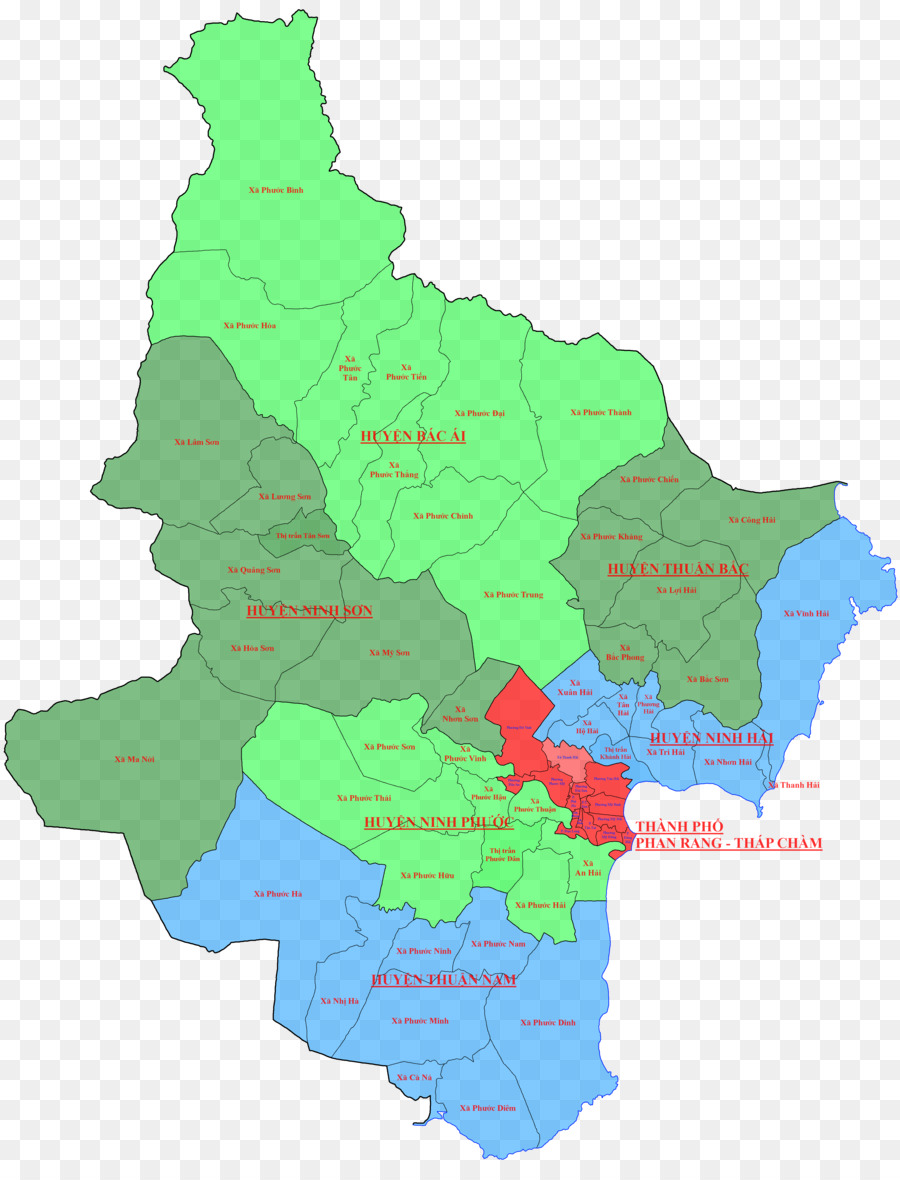 Huyện Bác Ái District Ninh Sơn District Bình Thuận Province Map - bản đồ