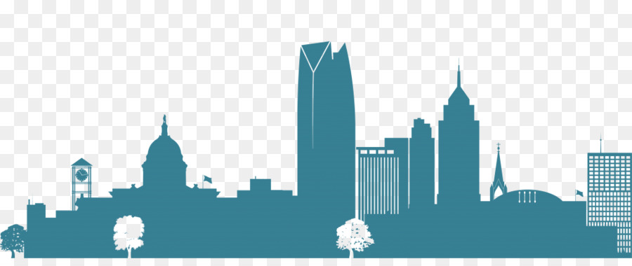 Skyline Della Città Di Oklahoma Fondazione Di Comunità Silhouette - silhouette