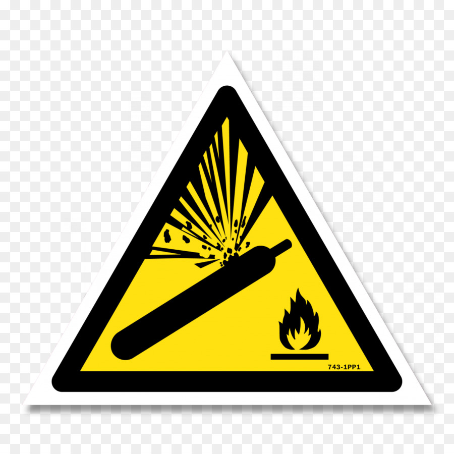 Simbolo di pericolo Rischio di Sicurezza per bombole di Gas - esplosione
