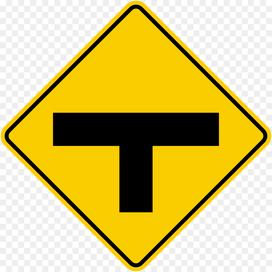 Kreuzung Drei-Wege-Kreuzung, verkehrsschild Clip art - Verkehrszeichen