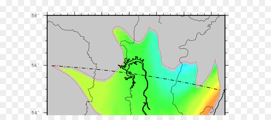 Line Map Spitzenwinkel - Küsten und ozeanischen Formationen