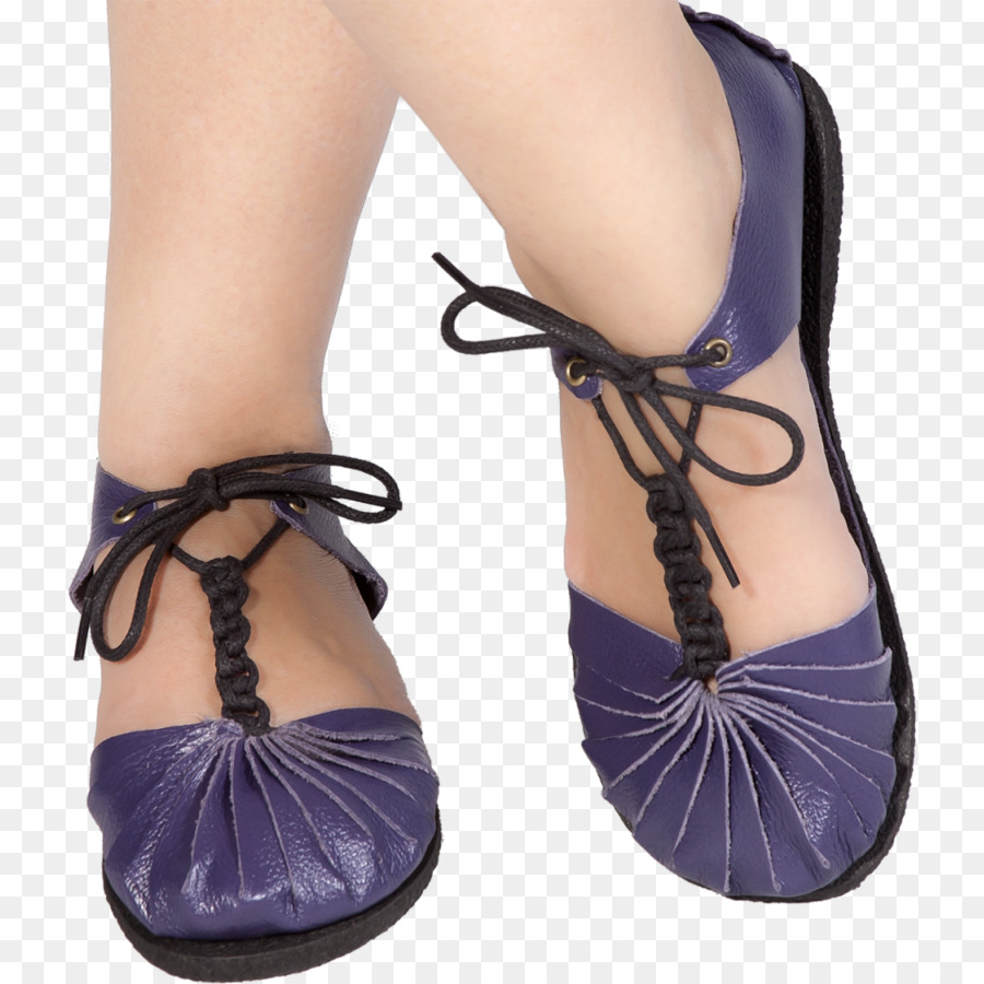 Sandalo Scarpa Abbigliamento In Pelle Viola - Sandalo